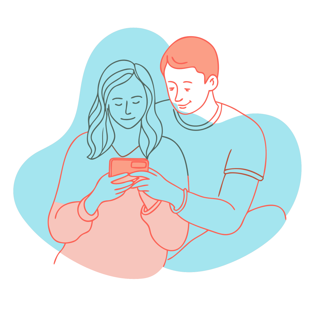 A couple sitting together quietly after a tense moment